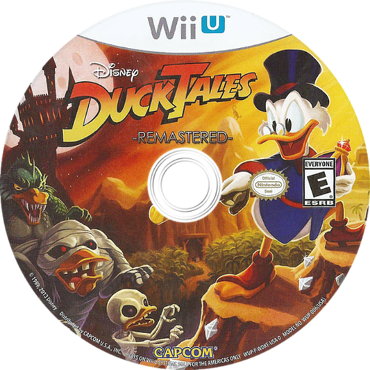 DuckTales Remastered Nintendo Wii U video game, action platformer, classic Disney adventure, HD remaster, retro-inspired gameplay disc