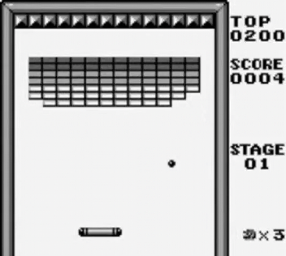 Alleyway gameplay for Game Boy (GB) video game