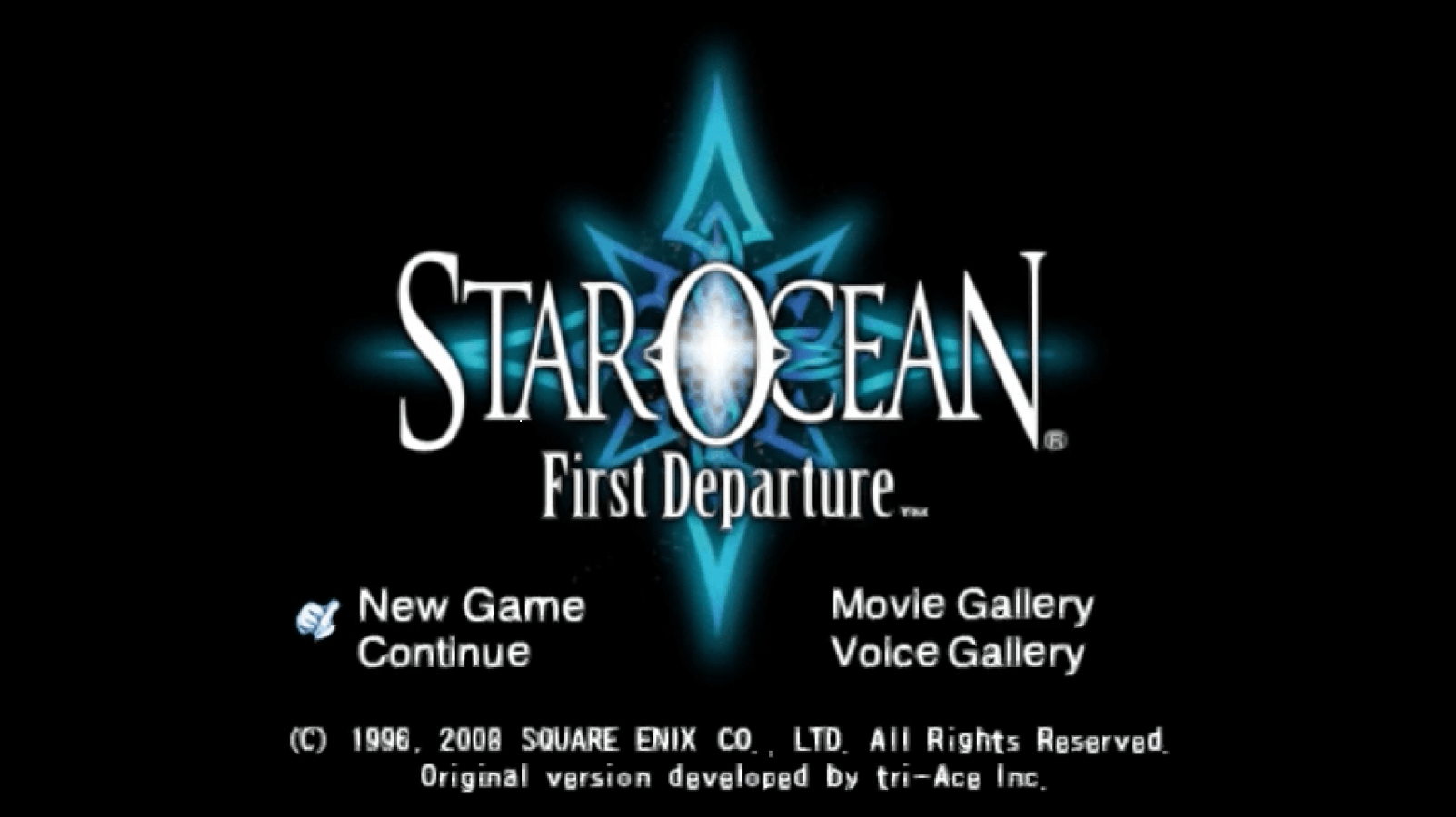 Star Ocean Second Departure title screen for PlayStation Portable PSP video game