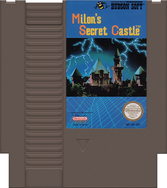 Milon's Secret Castle cartridge for Nintendo Entertainment System (NES) retro video game