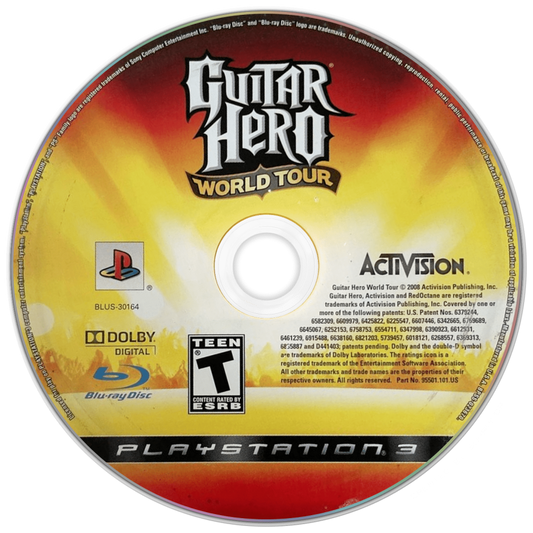 Guitar Hero World Tour disc for PlayStation 3 PS3 video game