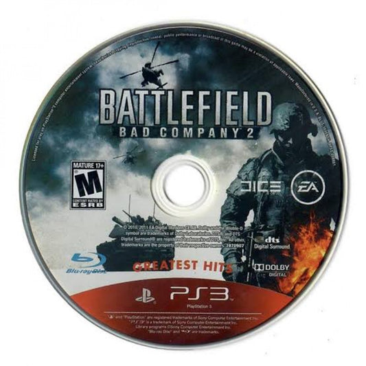 Battlefield Bad Company 2 Greatest Hits PlayStation 3 PS3 for first person shooter video game fans featuring explosive military combat large scale multiplayer battles destructible environments tactical squad gameplay realistic weapons intense battlefield action cinematic campaign experience collectible gaming appeal disc