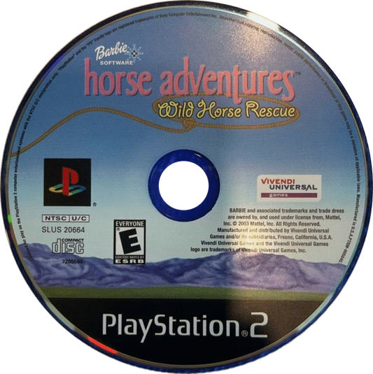 Barbie’s Horse Adventure: Wild Horse Rescue for PlayStation 2 with horseback riding and animal rescue theme disc
