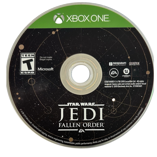 Star Wars Jedi: Fallen Order for Xbox One, disc image for an action-adventure sci-fi video game