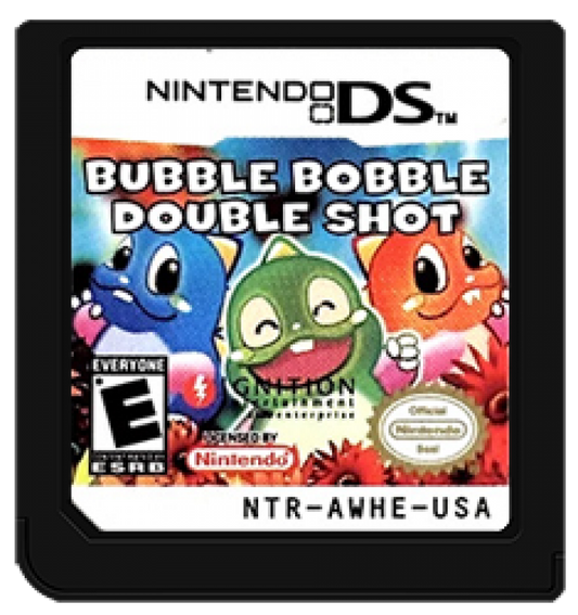 Bubble Bobble: Double Shot cartridge for Nintendo DS (DS) classic arcade platforming video game