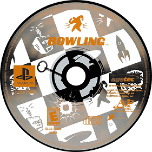 Bowling disc for PlayStation 1 (PS1) retro video game