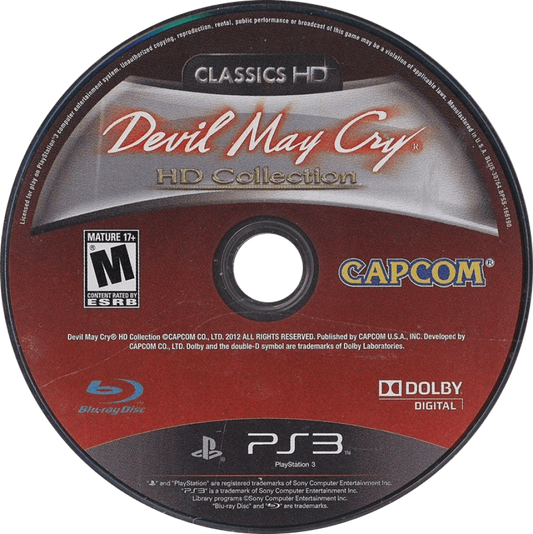 Devil May Cry HD Collection PlayStation 3 PS3 for retro video game enthusiasts featuring stylish action gameplay fast paced hack and slash combat iconic demon hunting adventures combo driven mechanics enhanced classic titles supernatural battles and collectible gaming appeal disc