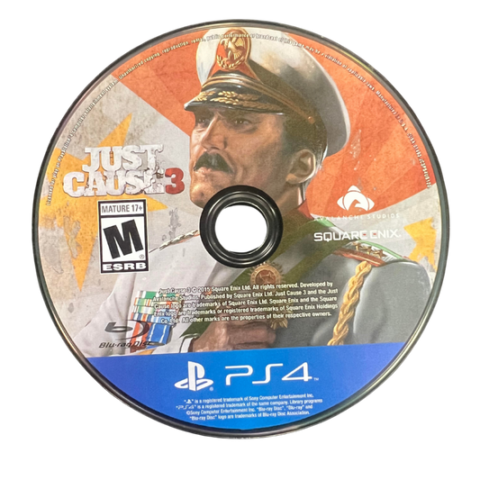 Just Cause 3 Day One Edition PlayStation 4 PS4 for open world action adventure video game fans featuring Rico Rodriguez explosive combat massive Mediterranean island exploration grappling hook wingsuit parachute vehicle hijacking destructible environments stunts and chaotic missions Day One Edition content collectible gaming appeal disc