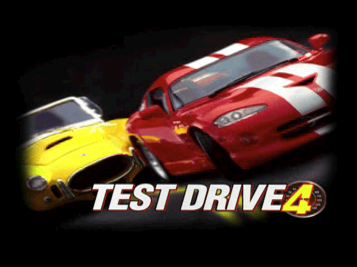 Test Drive 4 start screen for PlayStation 1 (PS1) racing video game