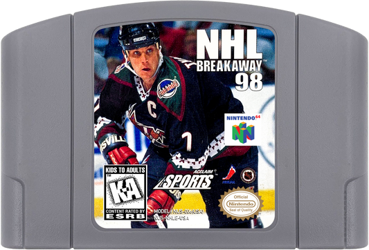 NHL Breakaway 98 cartridge for Nintendo 64 N64 video game