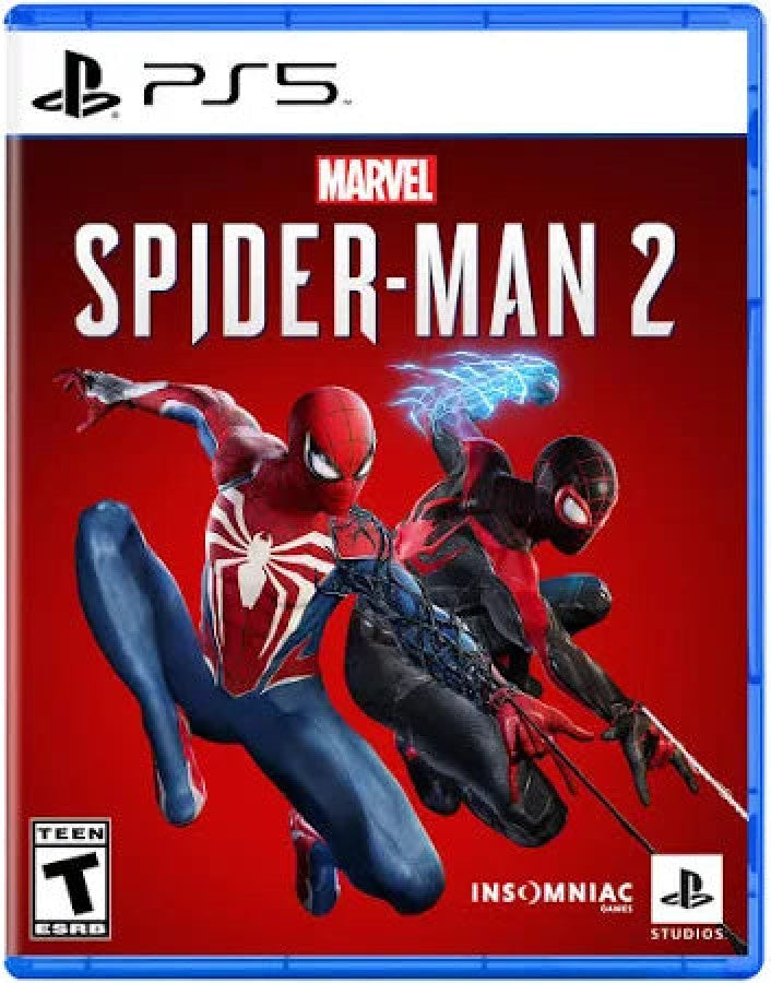 Marvel's Spider Man 2 cover art for PlayStation 5 (PS5) video game