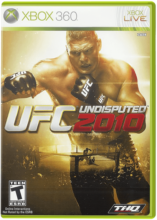 UFC Undisputed 2010 cover art for Xbox 360 (X360) mixed martial arts fighting video game