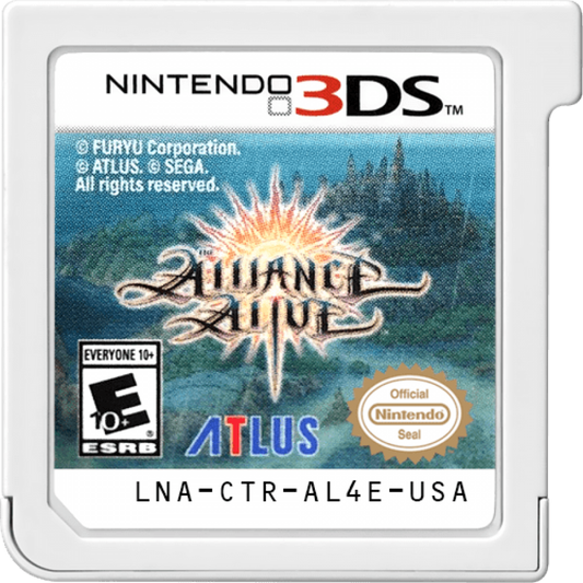 The Alliance Alive cartridge for Nintendo 3DS (3DS) role-playing video game
