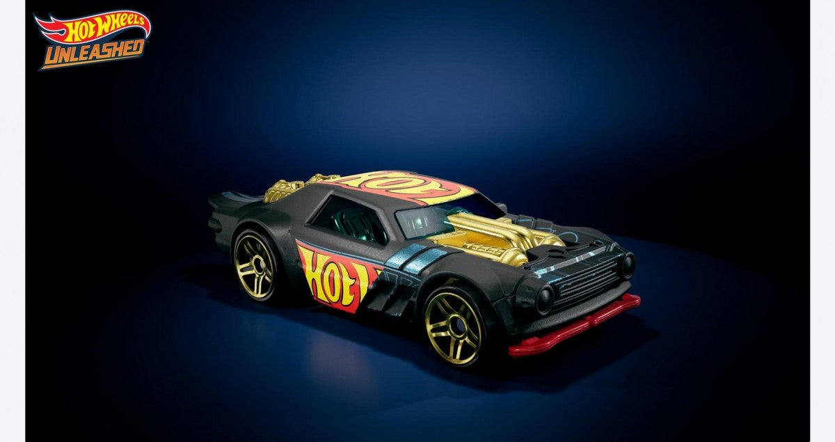 Hot Wheels Unleashed for PlayStation 4, gameplay for an arcade racing video game with toy car racing, fast-paced tracks, stunt driving, and competitive multiplayer gameplay