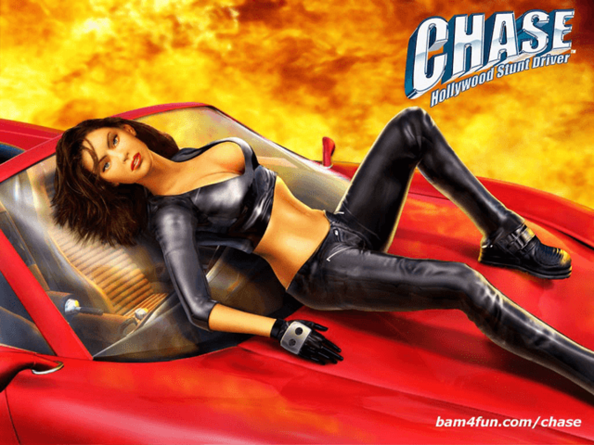 Chase: Hollywood Stunt Driver title screen art for Xbox (XBOX) video game
