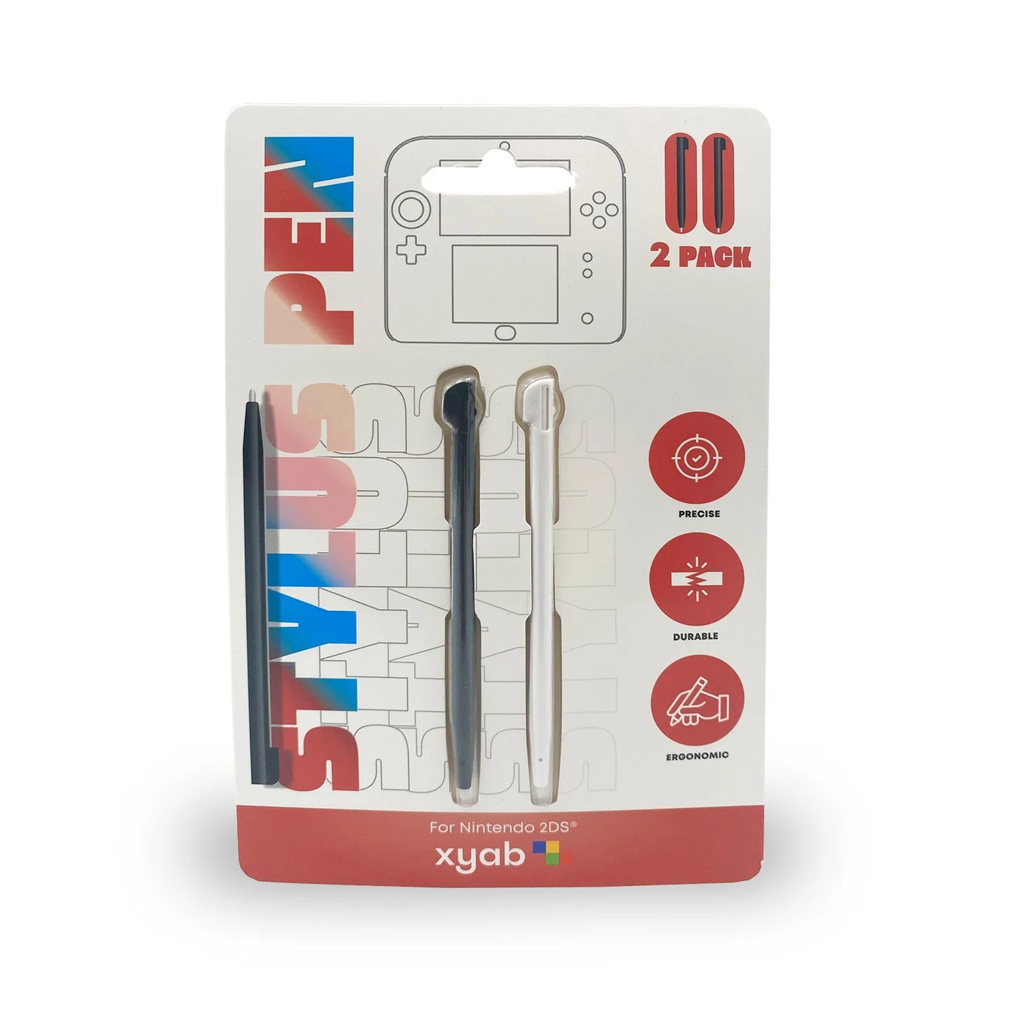 XYAB brand stylus pack compatible with Nintendo DS Lite and DSi consoles for accurate touchscreen control and replacement use