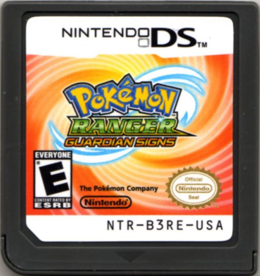 Pokémon Ranger: Guardian Signs cartridge for Nintendo DS (DS) action RPG adventure video game
