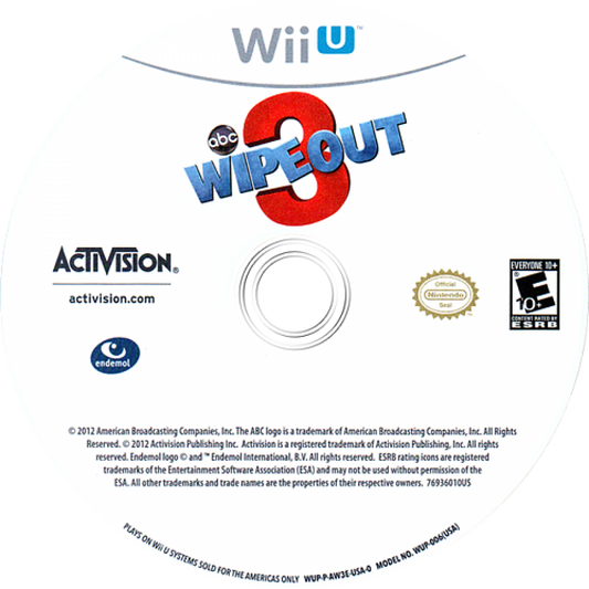 Wipeout 3 disc art for Nintendo Wii U (WiiU) video game