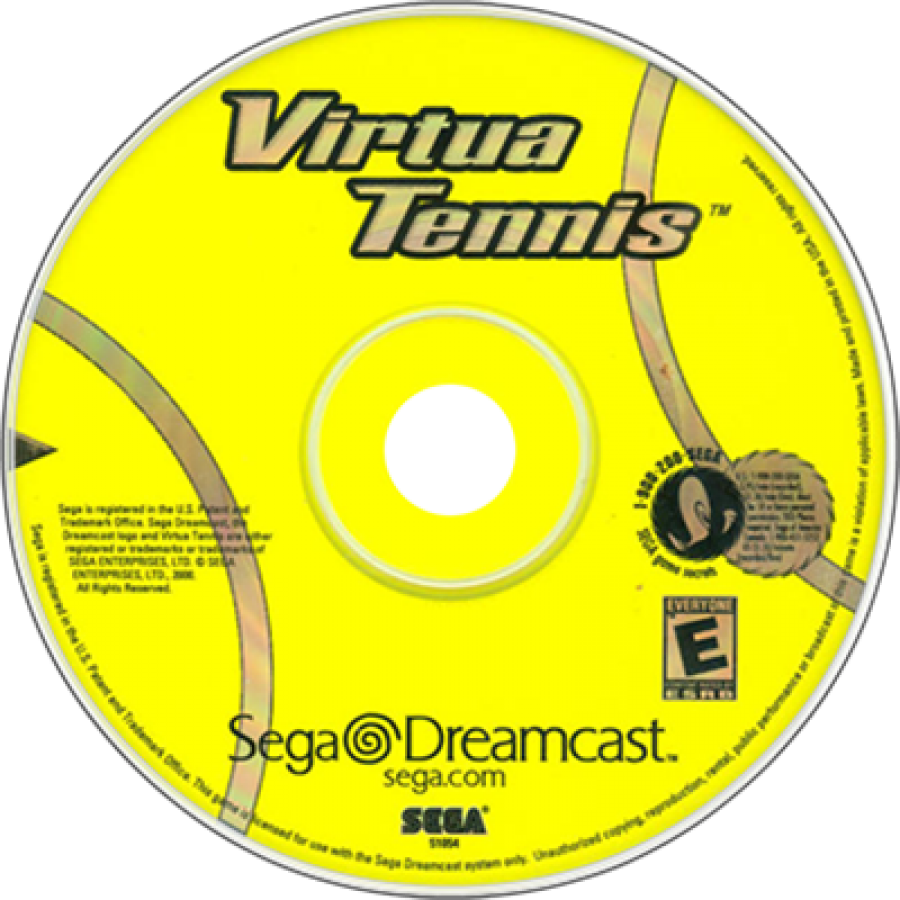 Virtua Tennis disc art for Sega Dreamcast (DC) video game