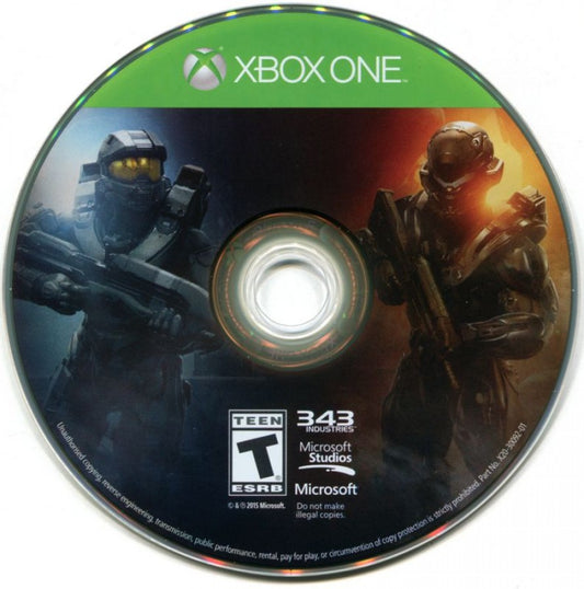 Halo 5: Guardians disc for Xbox One (XONE) sci-fi first-person shooter video game