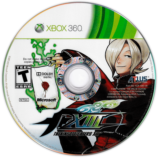 The King of Fighters XIII disc for Xbox 360 (X360) 2D fighting video game