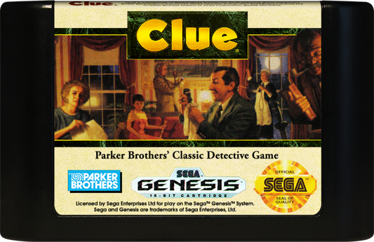 Clue cartridge for Sega Genesis (GEN) video game