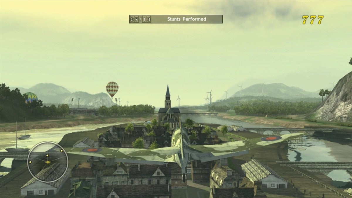 Blazing Angels 2: Secret Missions of WWII for Xbox 360 (X360) at Gamers INC, featuring high-octane aerial combat with prototype aircraft and secret missions across iconic World War II locations for an explosive flight simulation experience gameplay screenshot
