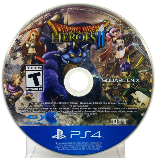 Dragon Quest Heroes II – PlayStation 4 (PS4) video game disc, action RPG by Square Enix