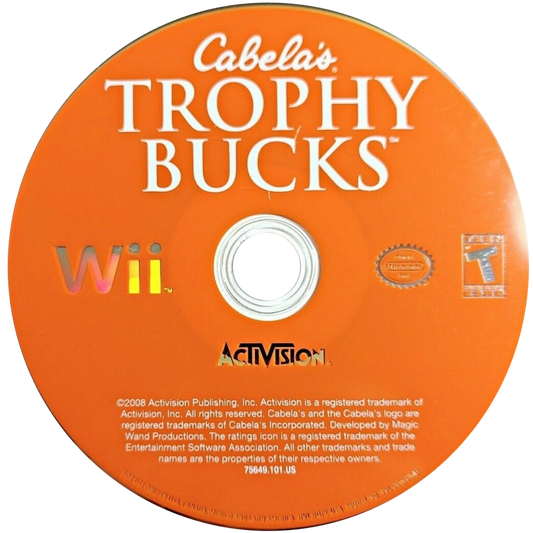 Cabela's Trophy Bucks disc cover art for Nintendo Wii (Wii) video game