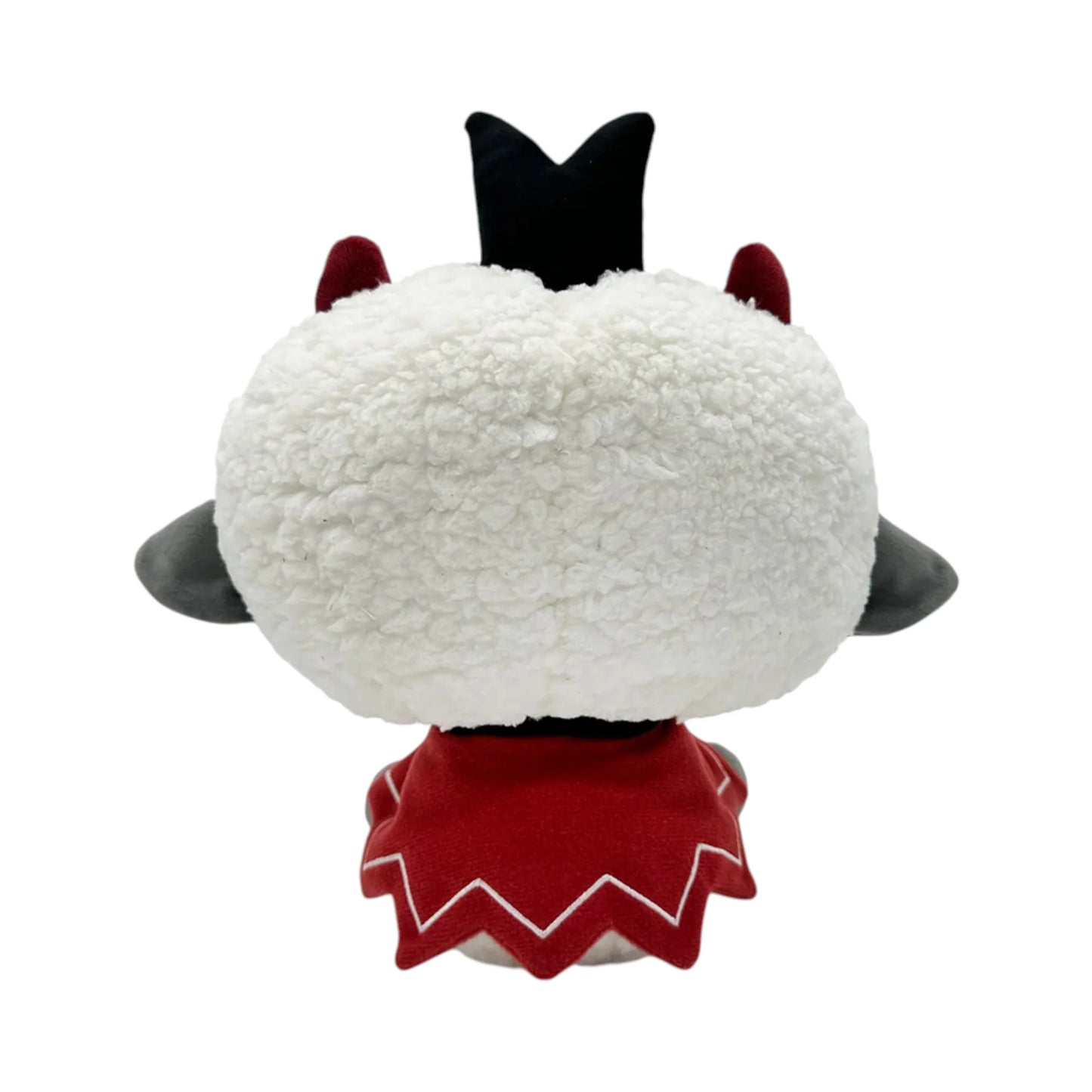 Cult of the Lamb Lamb Sit 9 Inch Plush collectible character plush featuring the adorable Lamb from Cult of the Lamb soft plush design seated sitting pose 9 inch size detailed character styling video game collectible display item and pop culture gaming collectible appeal back side
