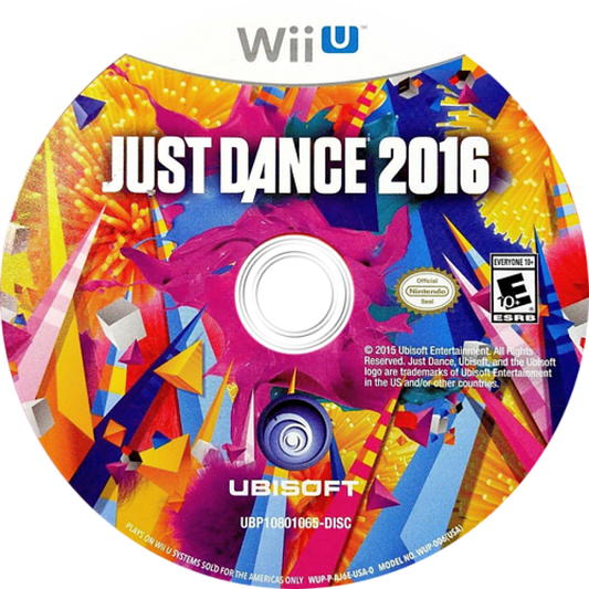 Just Dance 2016 disc art for Nintendo Wii U (WiiU) video game