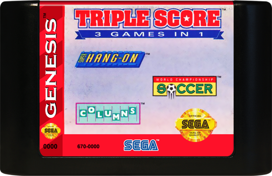 Triple Score cartridge for Sega Genesis (GEN) video game