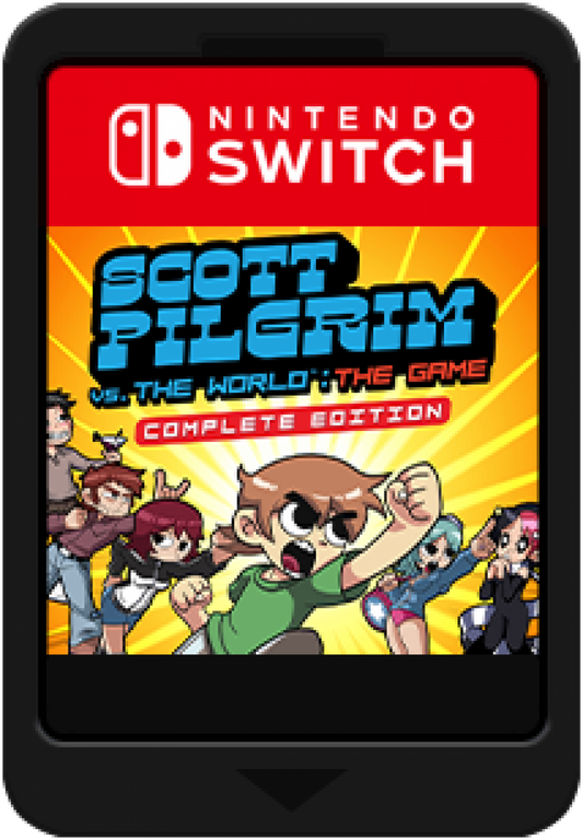 Scott Pilgrim vs. The World: The Game Complete Edition Nintendo Switch featuring retro beat ‘em up action and full DLC content cartridge