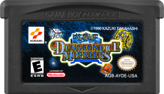 Game Boy Advance Yu-Gi-Oh Dungeon Dice Monsters strategy game cartridge art