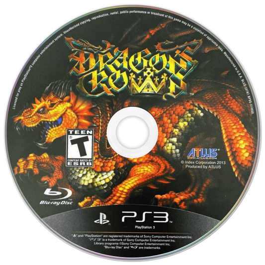 Dragons Crown disc art for PlayStation 3 (PS3) video game