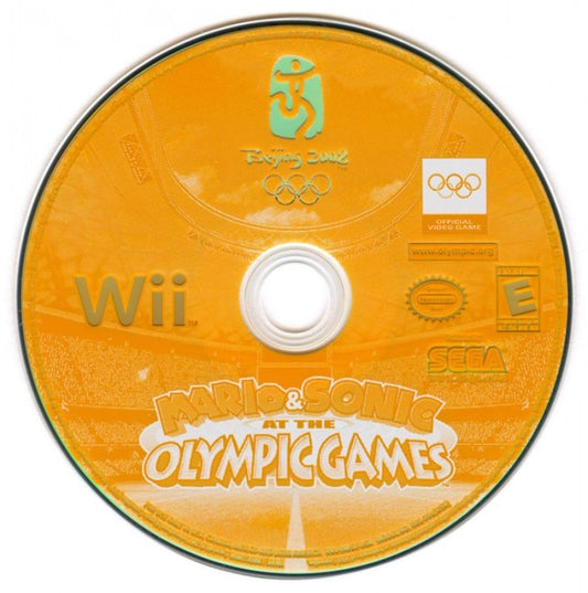 Mario & Sonic at the Olympic Games disc cover art for Nintendo Wii (Wii) video game