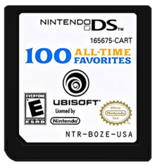 100 All-Time Favorites cartridge art for Nintendo DS (DS) video game
