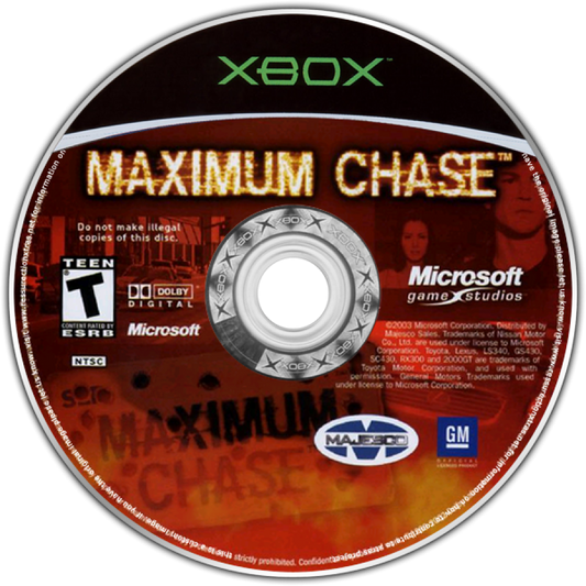 Maximum Chase disc for Xbox (XBOX) video game
