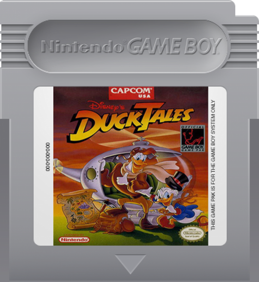 Duck Tales Game Boy Disney platformer action video game Scrooge McDuck treasure hunting pogo jump cane bounce Capcom NES port handheld retro classic 8-bit cartridge