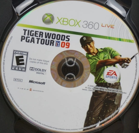 Tiger Woods PGA Tour 09 disc for Xbox 360 (X360) golf sports video game