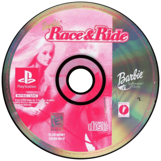 Barbie Race and Ride disc for PlayStation 1 PS1 retro video game