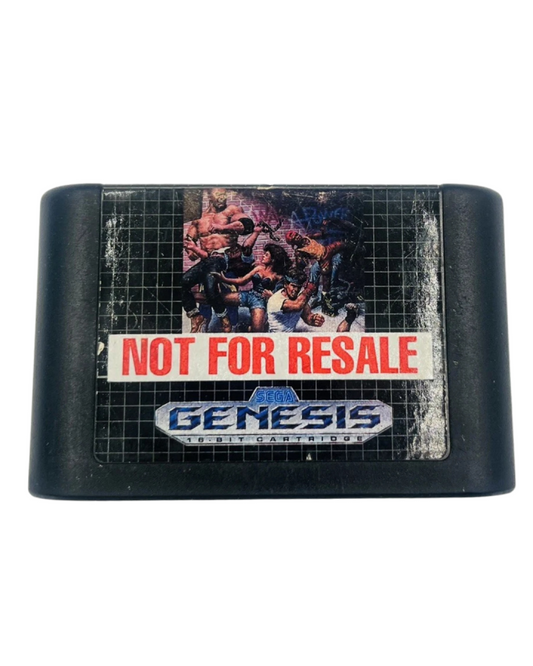 Streets of Rage 2 cartridge for the Sega Genesis not for resale variant featuring 16 bit side scrolling beat em up gameplay with cooperative multiplayer iconic soundtrack and intense street fighting action cartridge