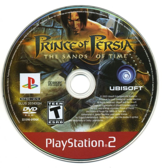 Prince of Persia The Sands of Time Greatest Hits PS2 Sony PlayStation 2 action adventure platformer time manipulation rewind mechanic parkour acrobatics puzzle solving Ubisoft classic story driven gameplay PlayStation 2 software video game title disc
