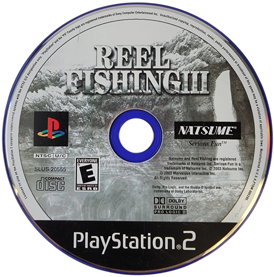Reel Fishing III – PlayStation 2 (PS2) video game disc, fishing simulation game.