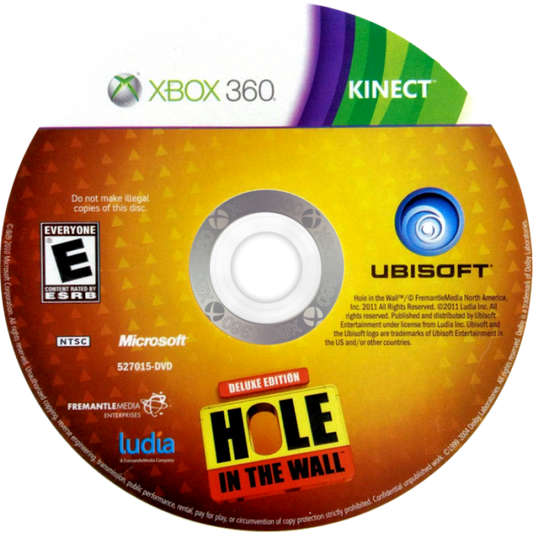 Hole in the Wall disc for Xbox 360 (X360) motion-controlled party puzzle video game