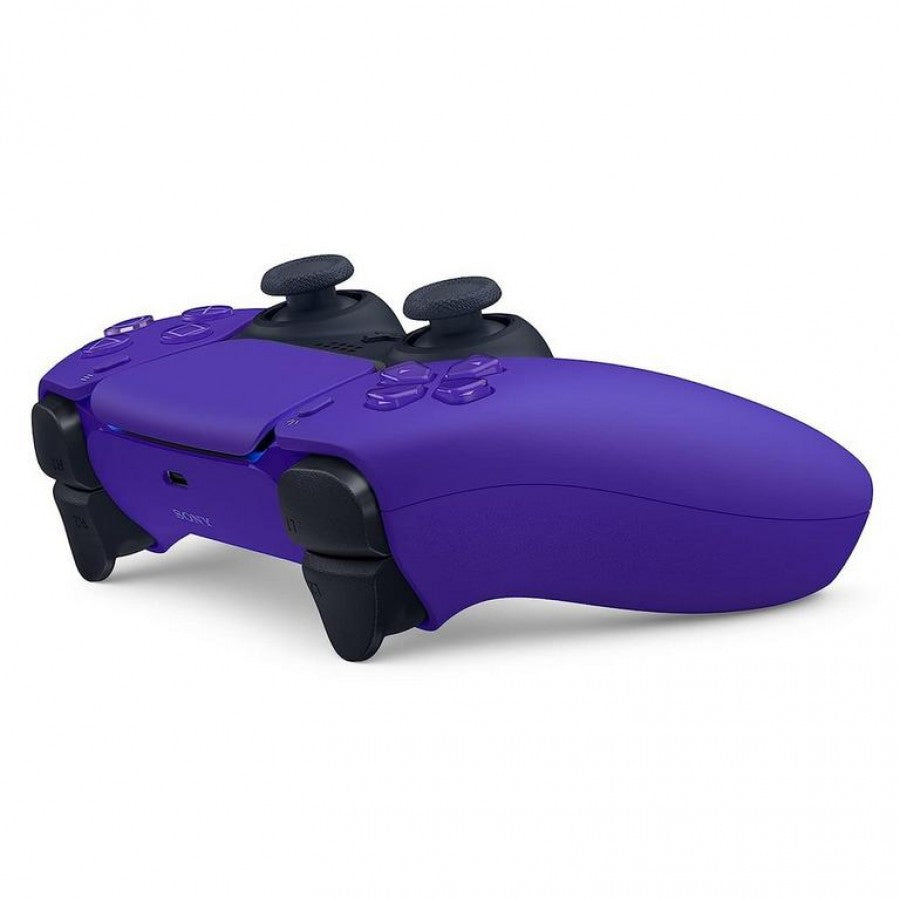 Galactic Purple DualSense Wireless Controller PlayStation 5 PS5 for gaming enthusiasts featuring vibrant purple finish immersive haptic feedback adaptive trigger technology ergonomic controller design wireless connectivity responsive controls and collectible gaming appeal top angle