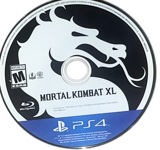 Mortal Kombat XL – PlayStation 4 (PS4) video game disc, fighting game with intense brutal combat and iconic characters