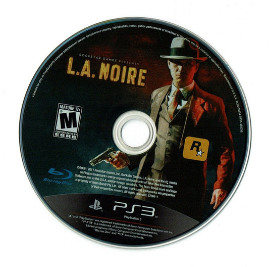L.A. Noire PS3 detective crime investigation action adventure game for PlayStation 3 disc
