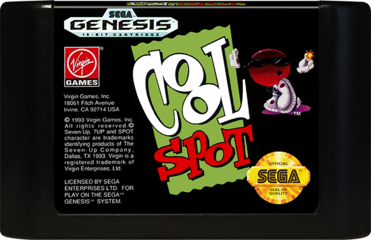 Cool Spot Sega Genesis retro video game platformer cartridge (1993)