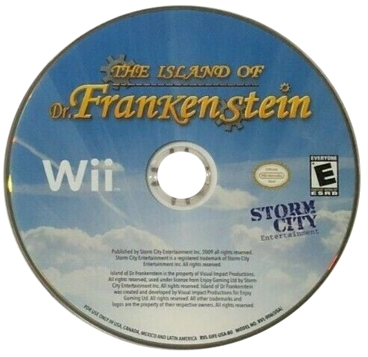 The Island of Dr Frankenstein Nintendo Wii for action adventure video game fans featuring cartoon style exploration puzzle solving mysterious island environments quirky characters platforming challenges item collection family friendly gameplay and immersive adventure collectible gaming appeal disc